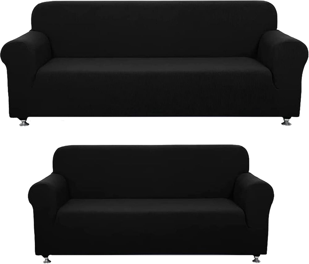 Sapphire Home 2-Piece Sofa and Loveseat Slipcovers, Couch and Loveseat Covers...