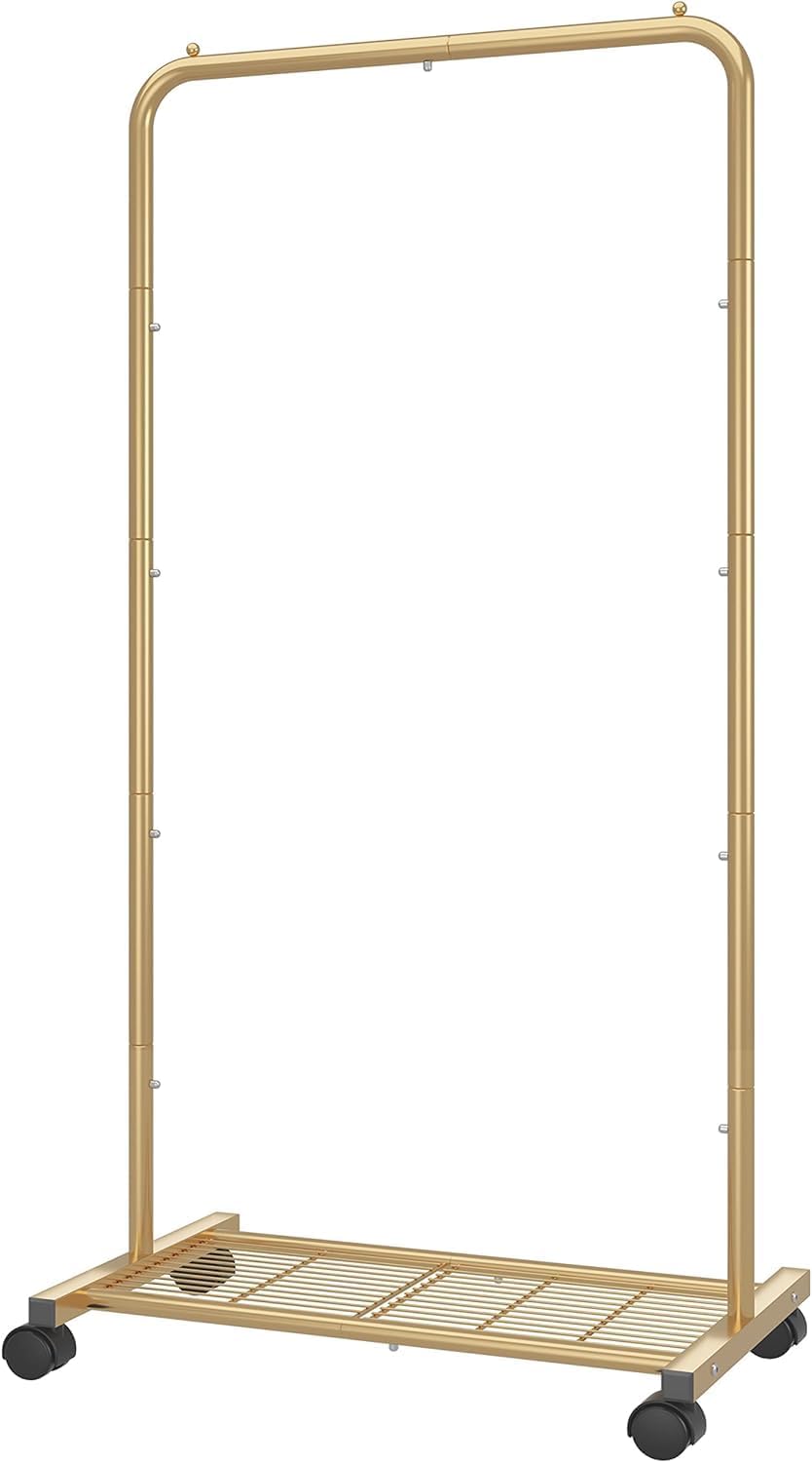Simple Trending Clothes Garment Rack , Clothing Rack, Golden Yellow