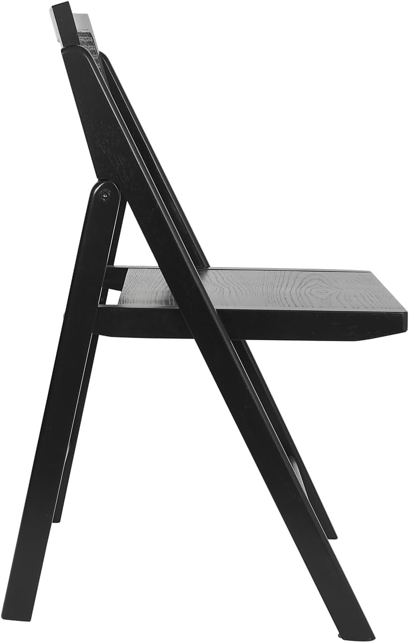 Flash Furniture Rattan Folding Chair, Natural/Black, 2-Pack