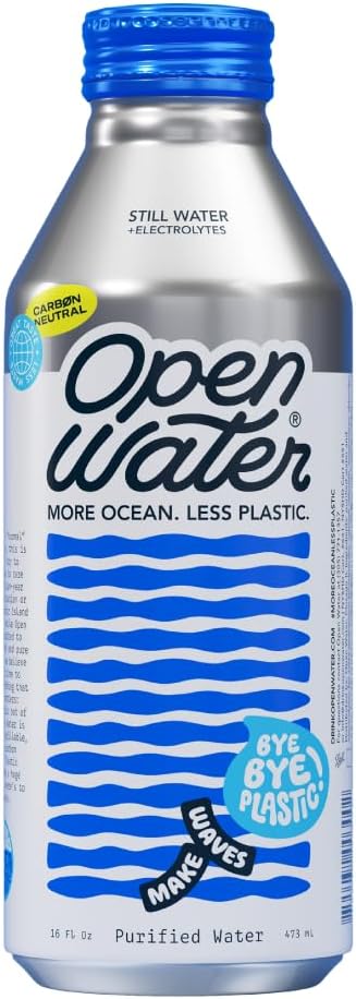 Open Water Still Water, 16oz Aluminum Bottles, 2 cases (24 bottles)