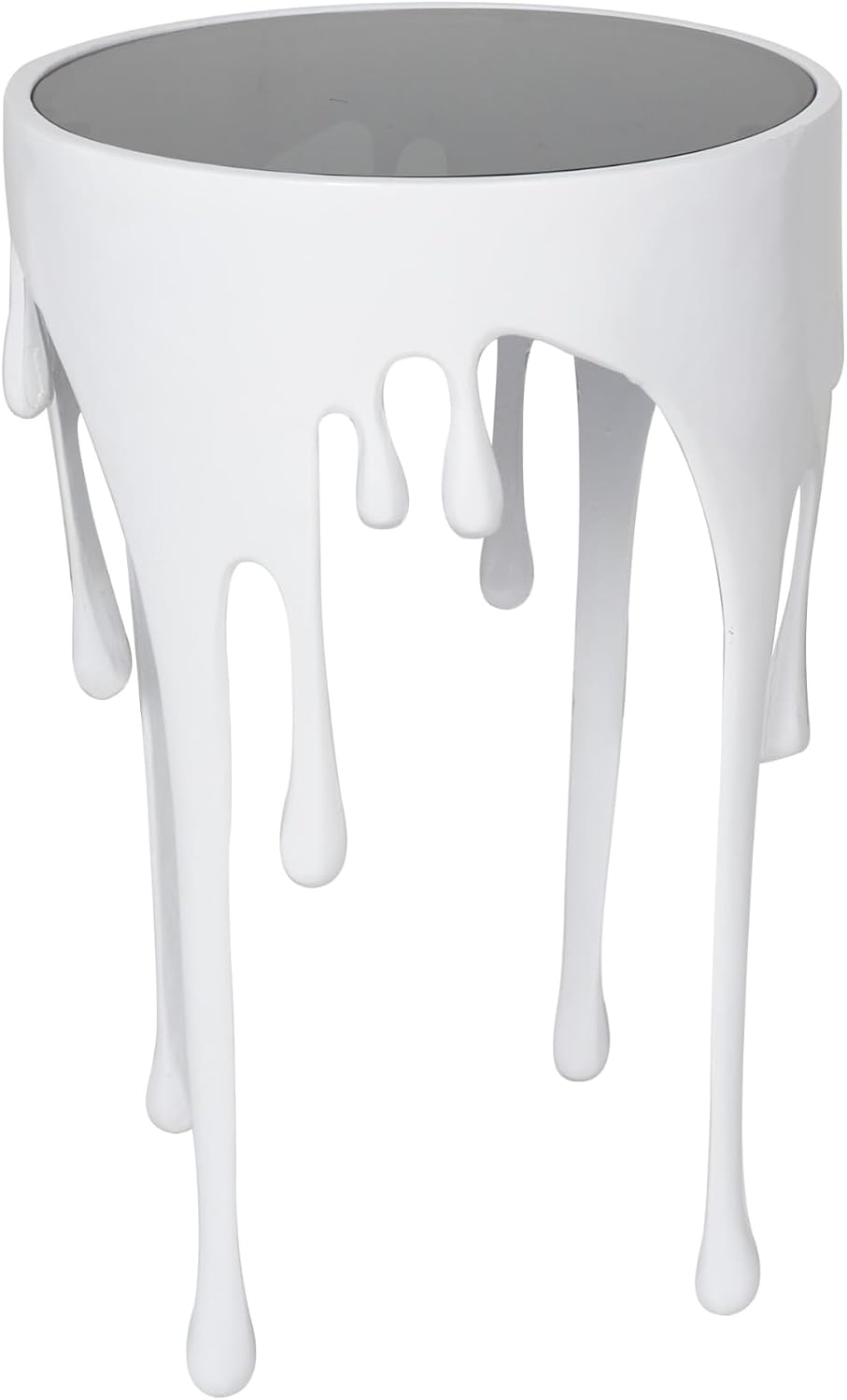 Deco 79 Aluminum Metal Abstract Side Table 16" x 16" x 25", White