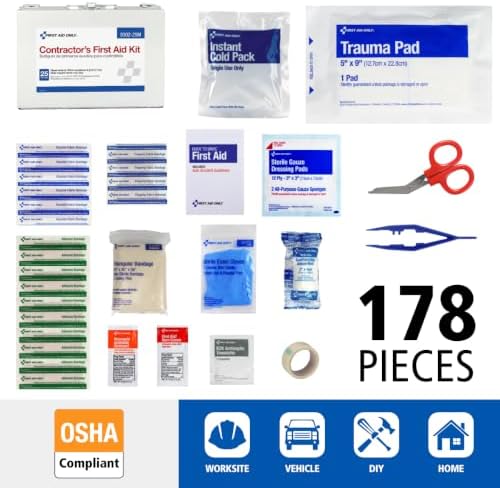 First Aid Only 25-Person Contractor First Aid Kit for Jobsites