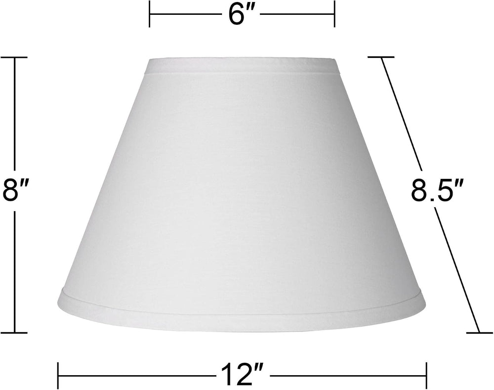 Pre-Assembled Jerri Medium White Table Lamp Clip Shade 6x12x8.5 (Clip-On)