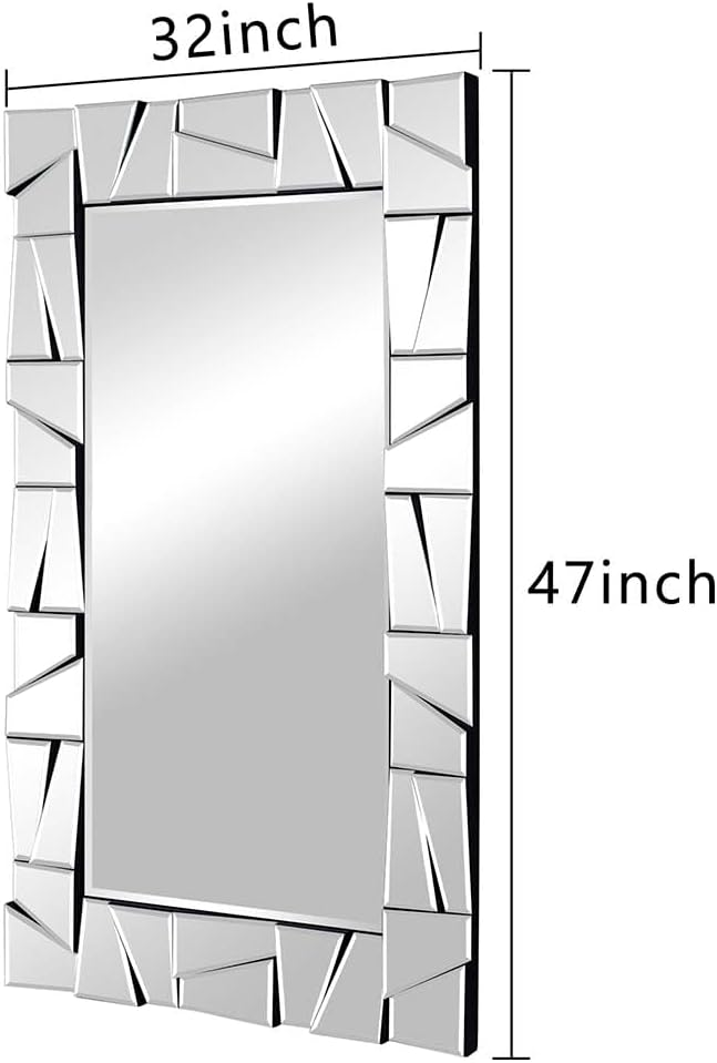 Chende Decorative Mirrors for Wall, 47'' x 32'' Large Living ...