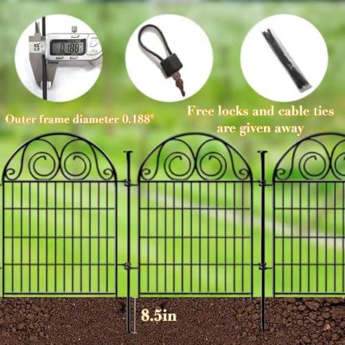 Getlay Garden Fencing 36 Inch High, 22 Panels Total Length 48 Ft(L) Dog Fence...