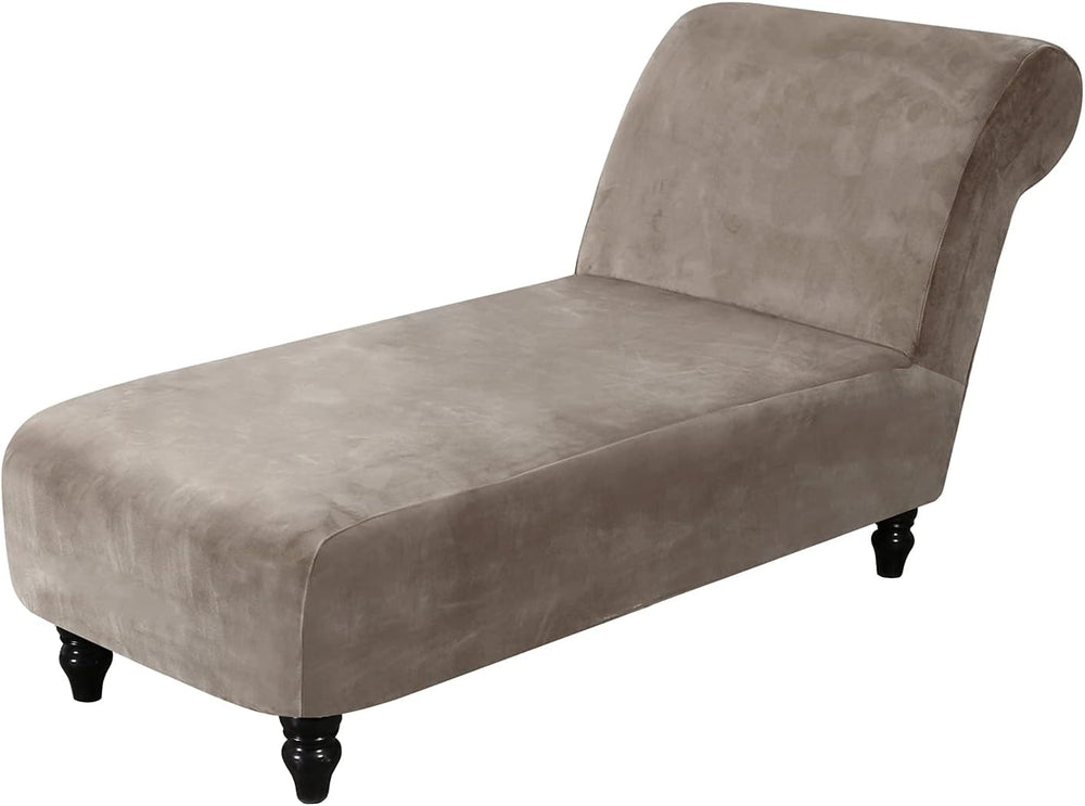 Armless Lounge Chaise Slipcover, Velvet Chaise Chair Covers for Living Room &...