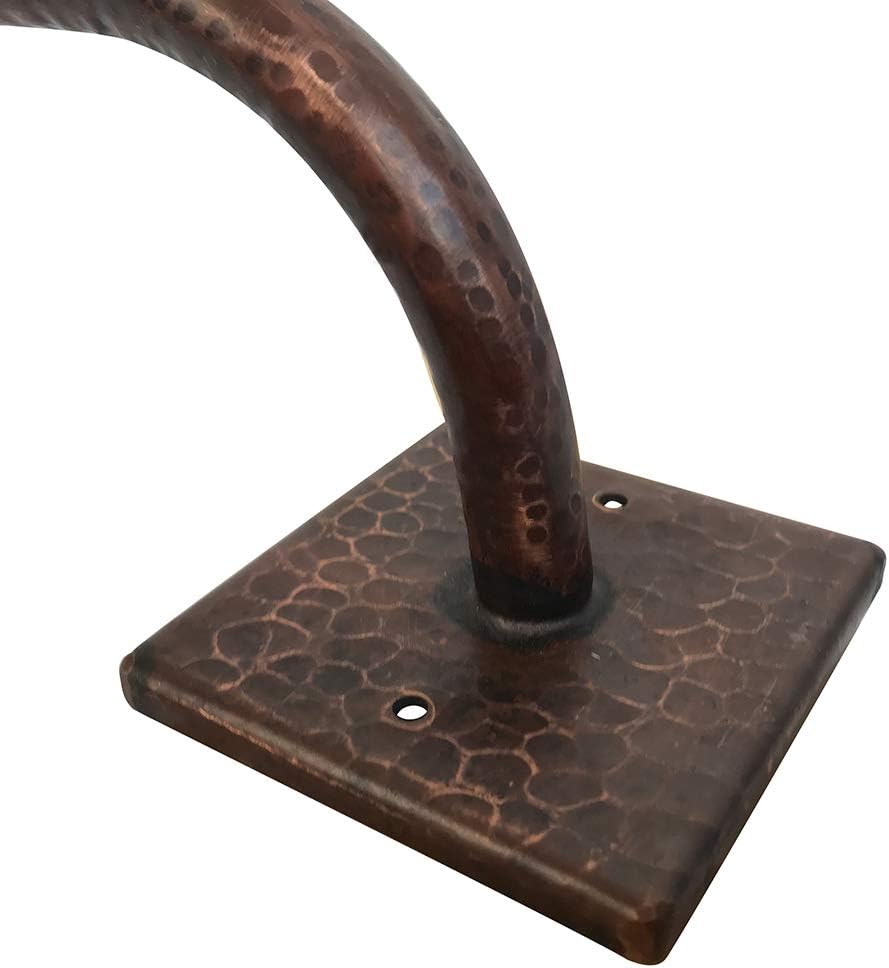 Premier Copper Products TR24DB 24-Inch Hand Hammered Copper Towel Bar, Oil Ru...