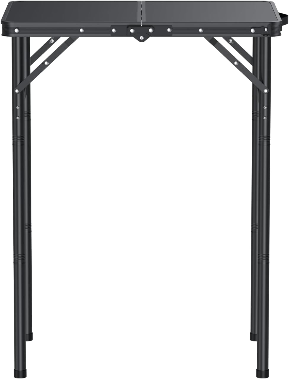 JiGiU Folding Camping Table MDF Desktop, 3 Adjustable Height-Max 29"