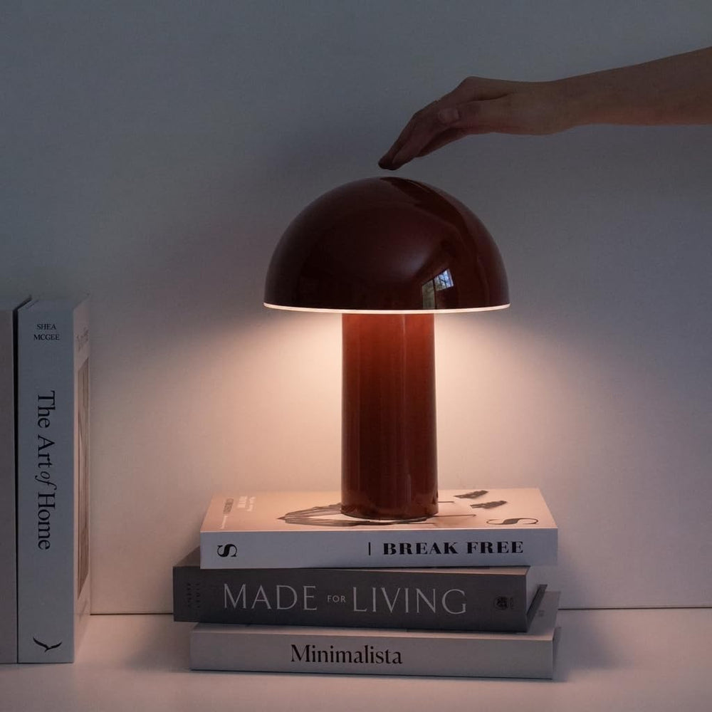 Brightech Celia Table Lamp – 10" Touch-Controlled Mushroom Accent Lamp, ...