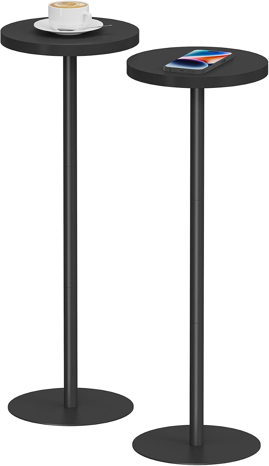 TUTOTAK Tall Round Side Table, Small End Table, Drink Table, Pedestal Table