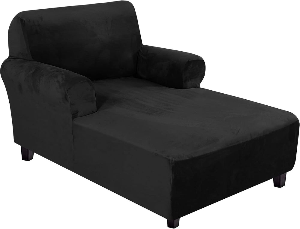 H.VERSAILTEX Velvet Chaise Lounge Cover High Stretch Chaise Chair Cover for L...