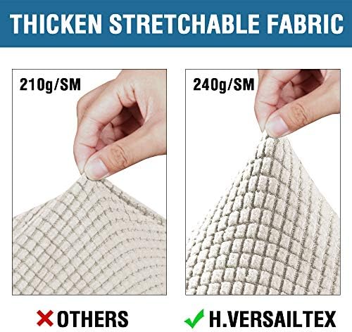 H.VERSAILTEX 3 Piece Stretch Sofa Covers for 2 Cushion Loveseat Couch Covers ...