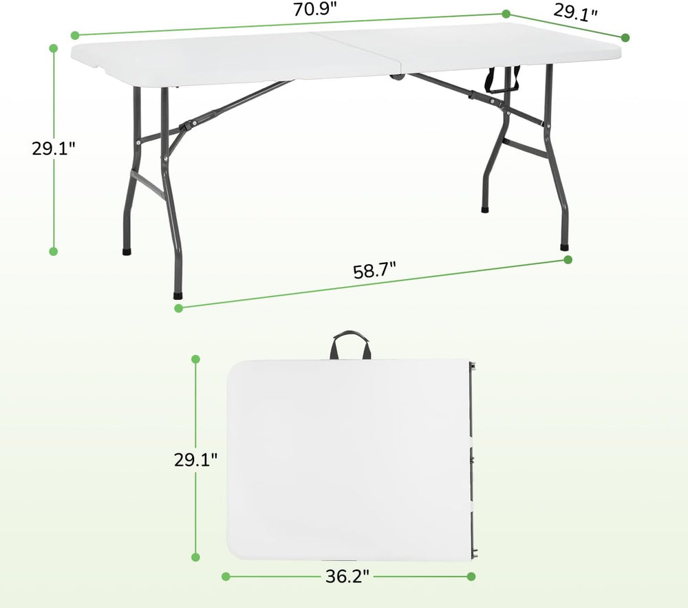 PayLessHere | 6FT Folding Table | White | Portable Plastic Table