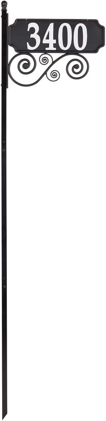 Nite Bright Scroll Reflective Address Post Sign
