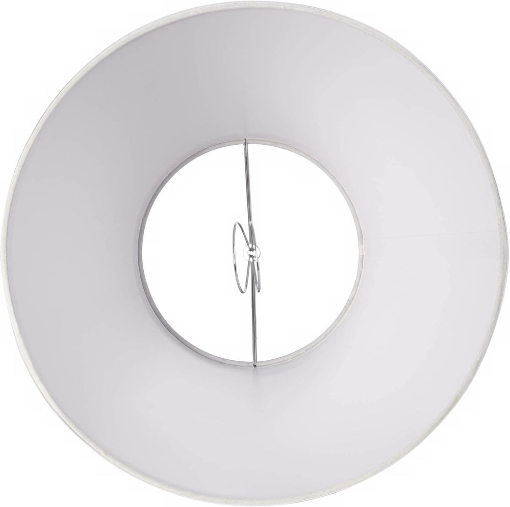 Pre-Assembled Jerri Medium White Table Lamp Clip Shade 6x12x8.5 (Clip-On)