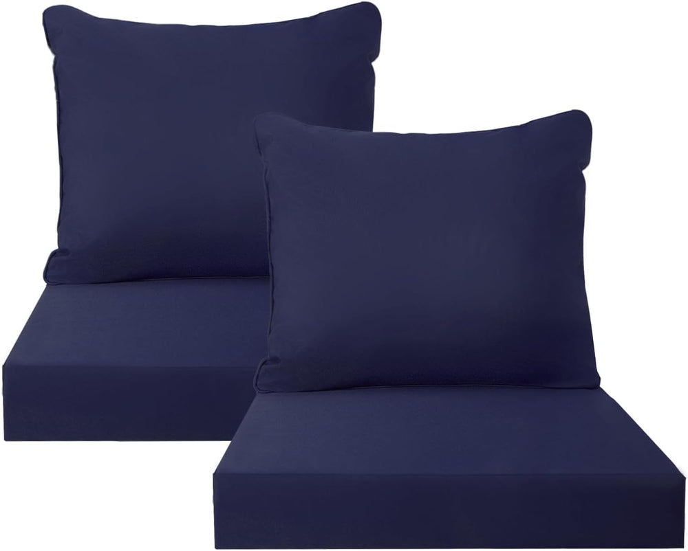 PatioGlow Outdoor Seat Cushion Set, 24" x 24" x 3.5", Set of 2...