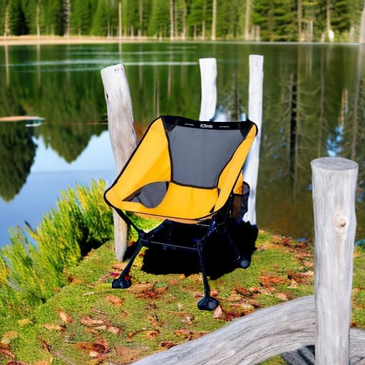 iClimb Ultralight Compact Folding Anti-Sinking Chair, Yellow