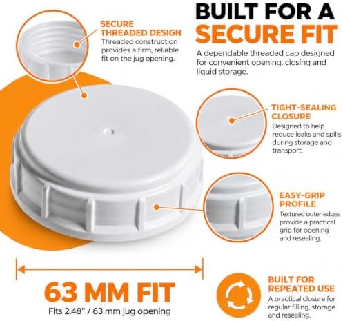 2.5 Gallon Water Jugs & Oil Containers |HDPE Carboy Water Container |7-Pack
