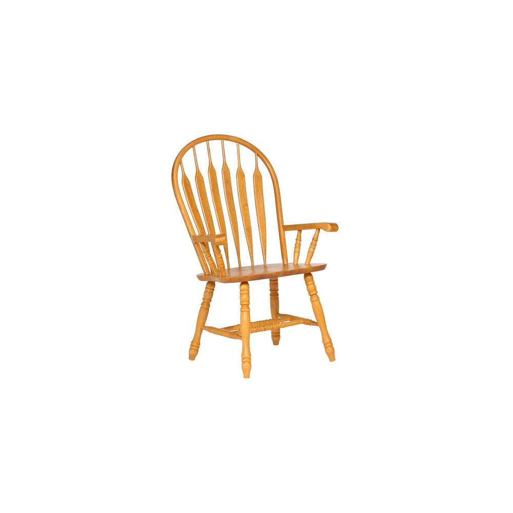 Sunset Trading Comfort Dining Arm Chair, 41", Light Oak