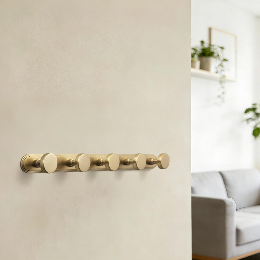 Goo-Ki 1 Pack Champagne Bronze Coat Rack Wall Mount Heavy Duty, Towel Rack Zi...