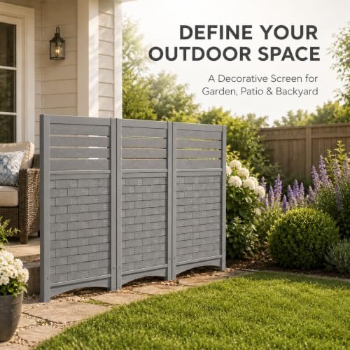 ADDOK Outdoor Privacy Screen, 45" H x 22" W Air Conditioner Fence, ...