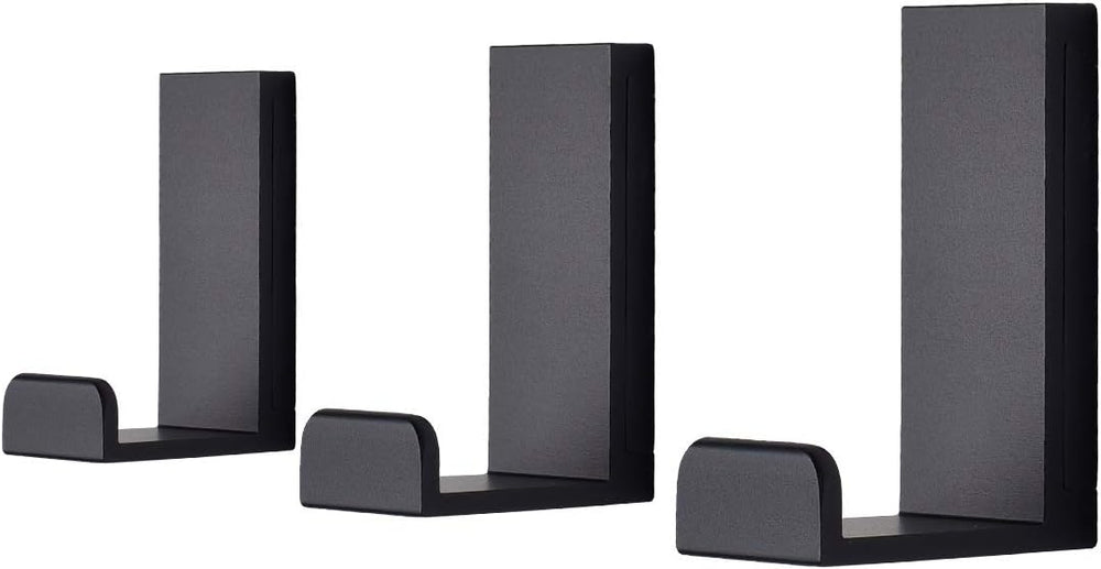 Coat Hooks Wall Mounted Towel Holder Robe Hanger 3 Pack Black