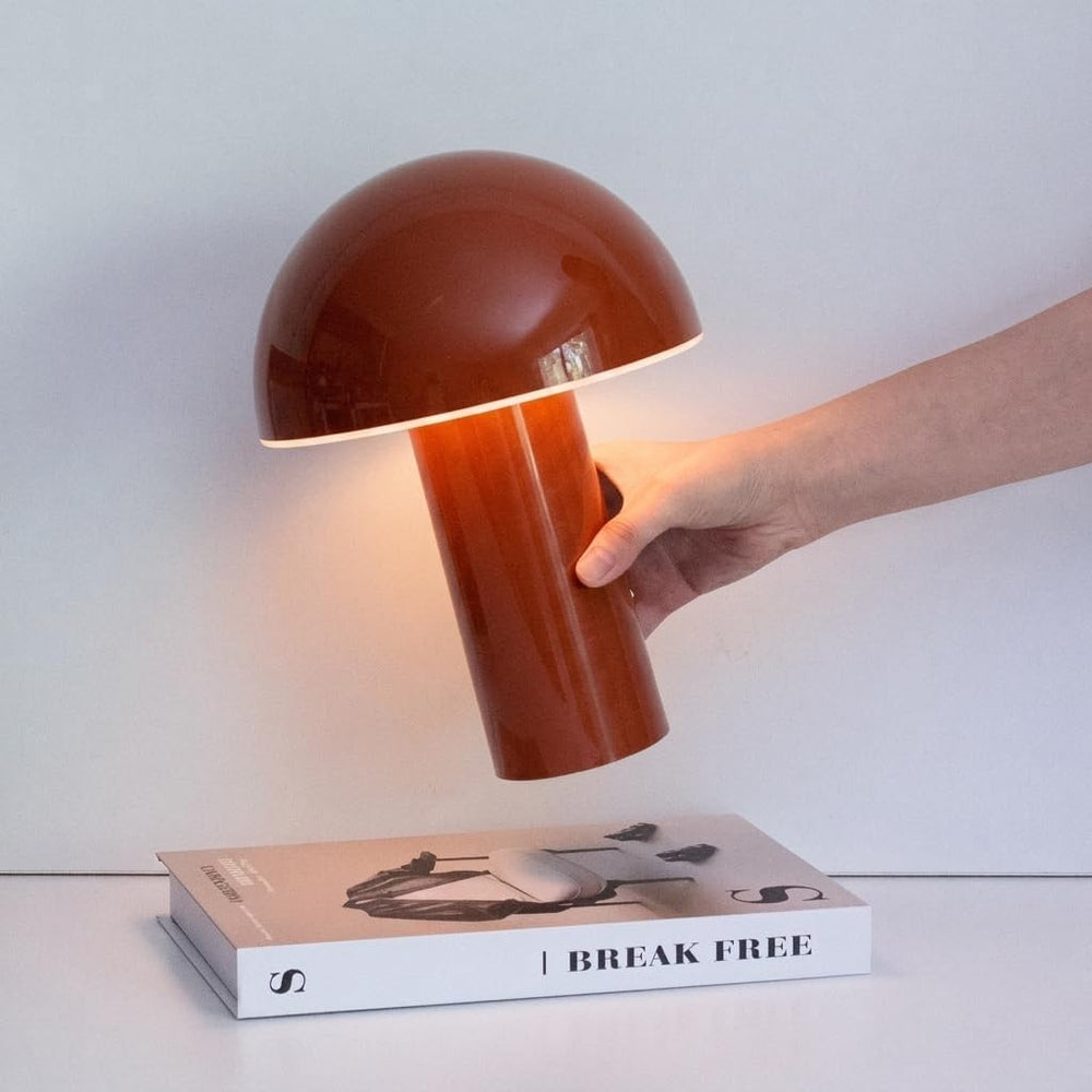 Brightech Celia Table Lamp – 10" Touch-Controlled Mushroom Accent Lamp, ...