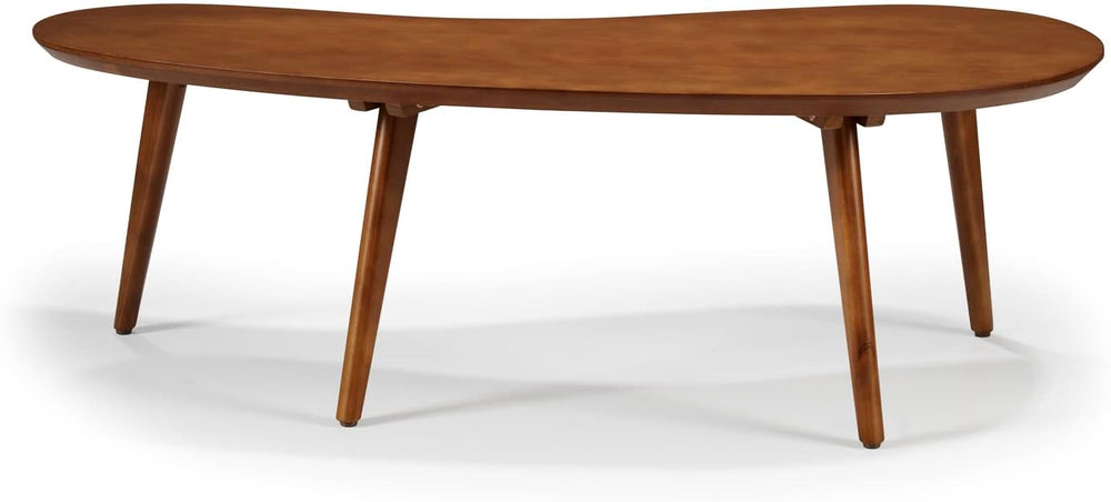 Mid Century Modern Abstract Shaped Coffee Table/Solid Wood/Castanho Finish