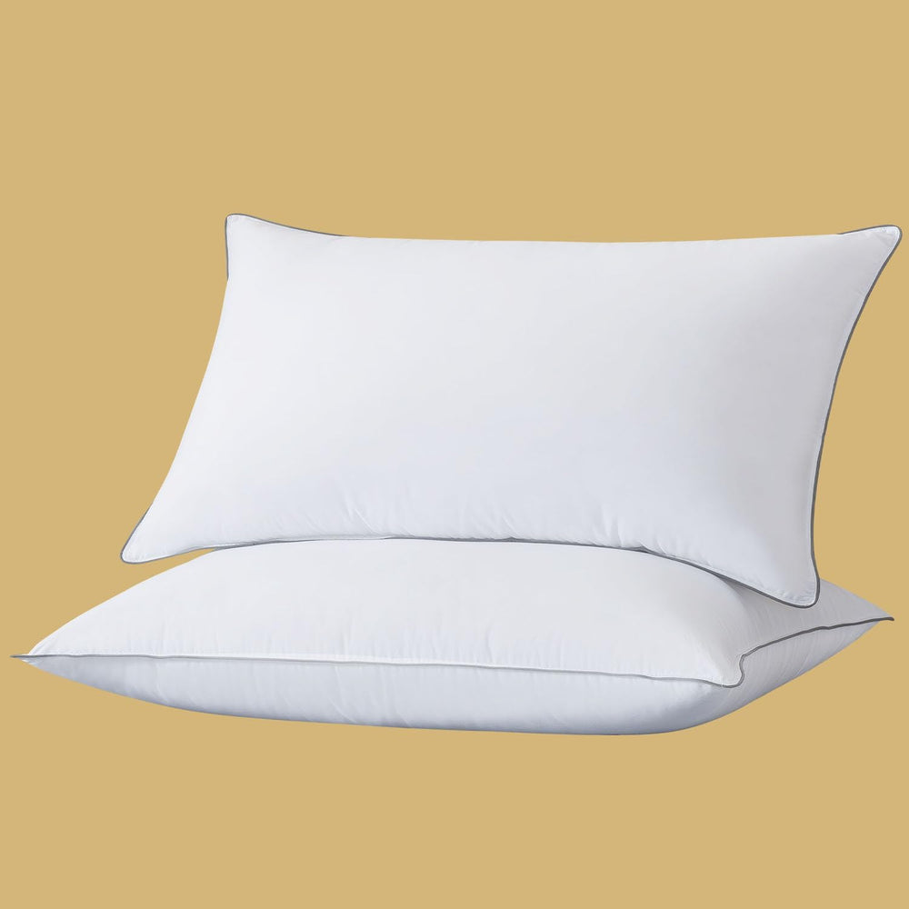 Goose Down Fiber Throw Pillow Insert Set of 2, 12x20
