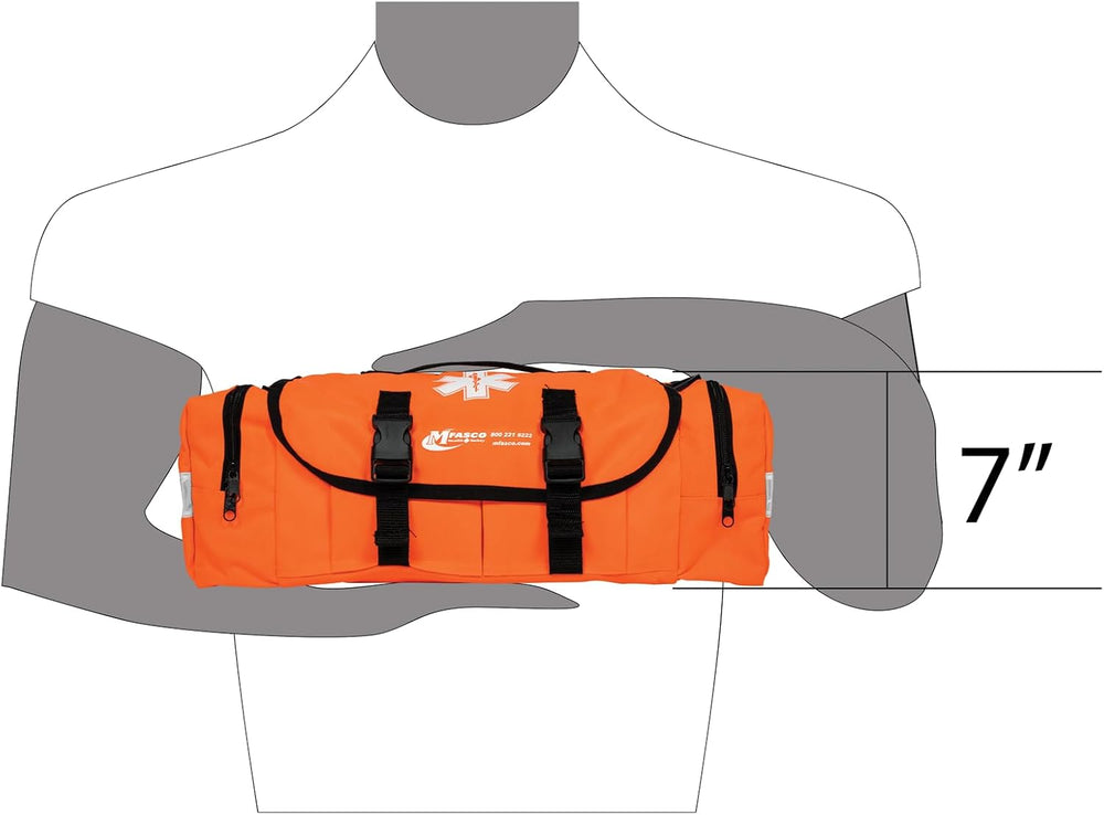 MFASCO Complete Emergency Response First Aid Kit Trauma Bag, Orange