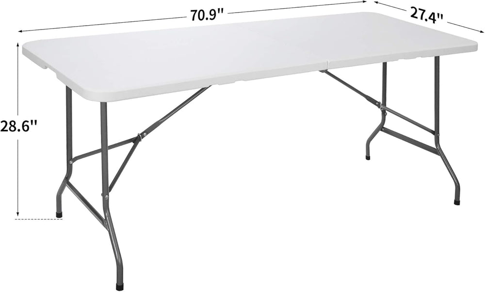 ZENY 6 Feet Picnic Table Set with 2 Benches