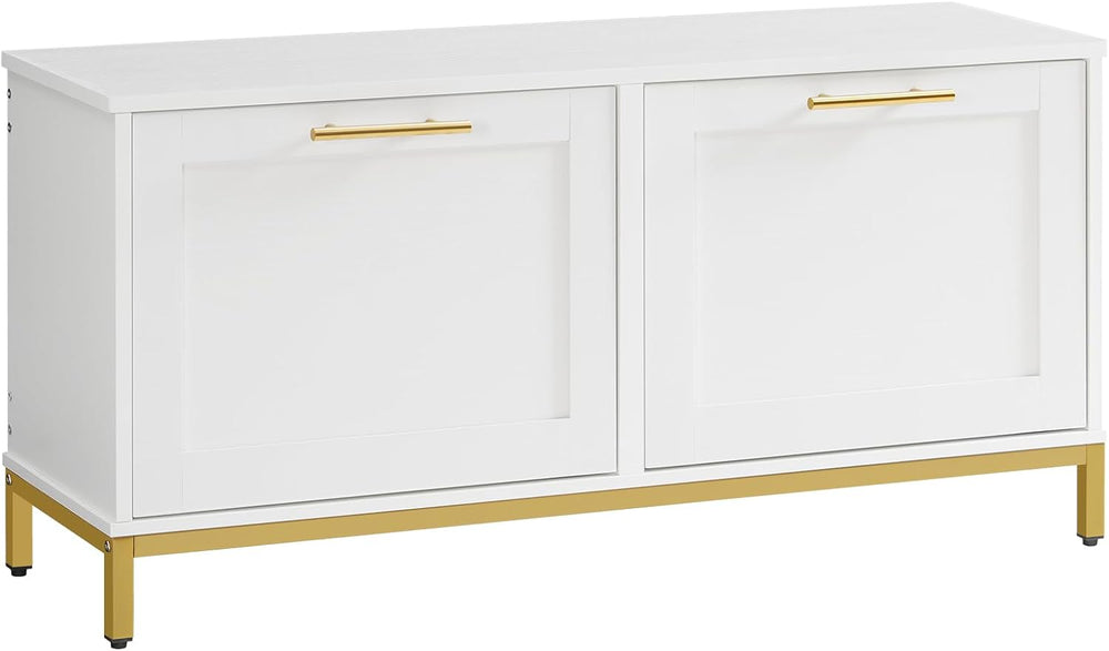 HOOBRO Shoe Bench with Storage, Shoe Storage Bench with 2 Flip Drawers