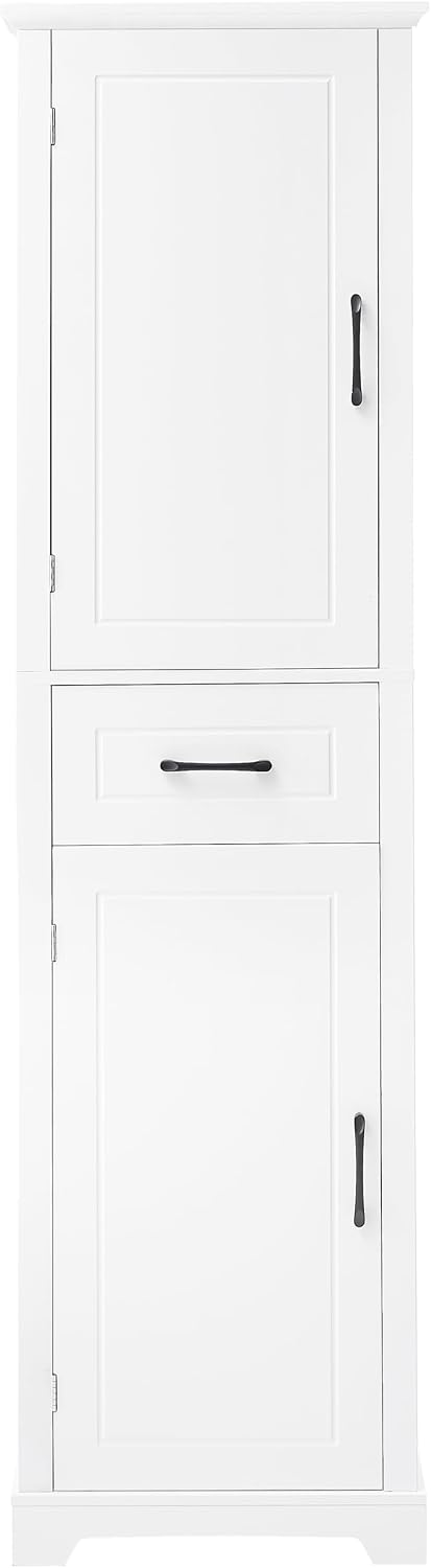 Favfurish 72" Tall Narrow Bathroom Storage Cabinet with 2 Doors & Dr...