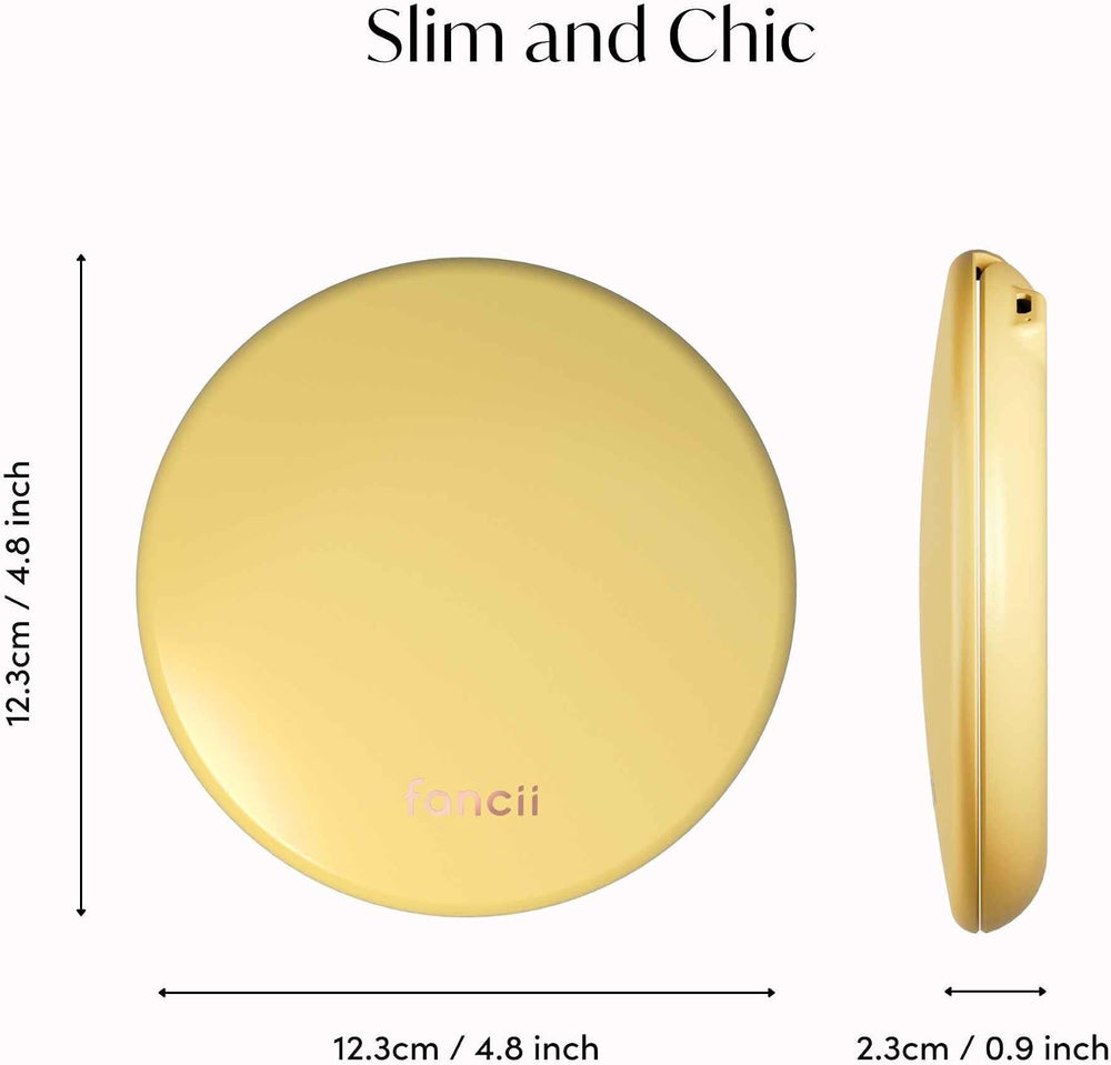 Fancii Taylor Travel Makeup Mirror with LED Light, Rechargeable, 10x /1x Magn...