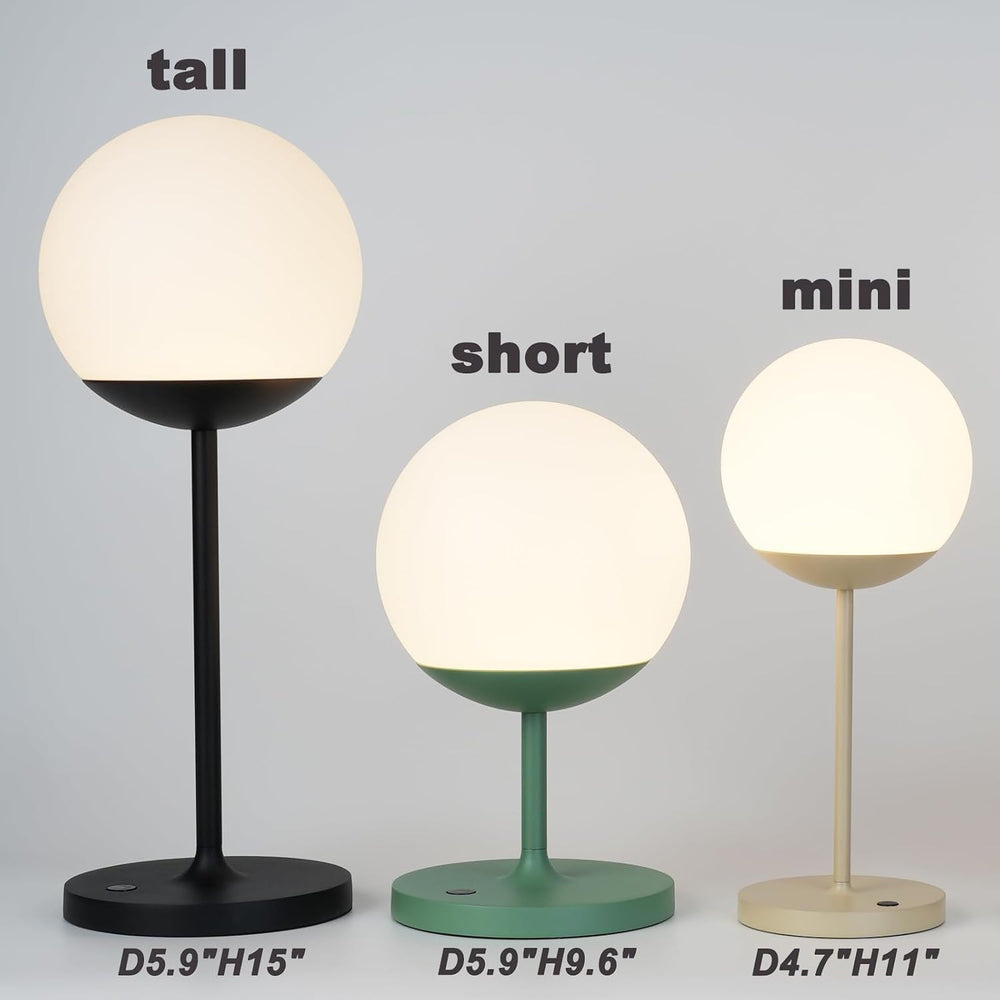 WEILAILUX Shower Lamp Waterproof, Cordless Globe Table Lamp Gold Short