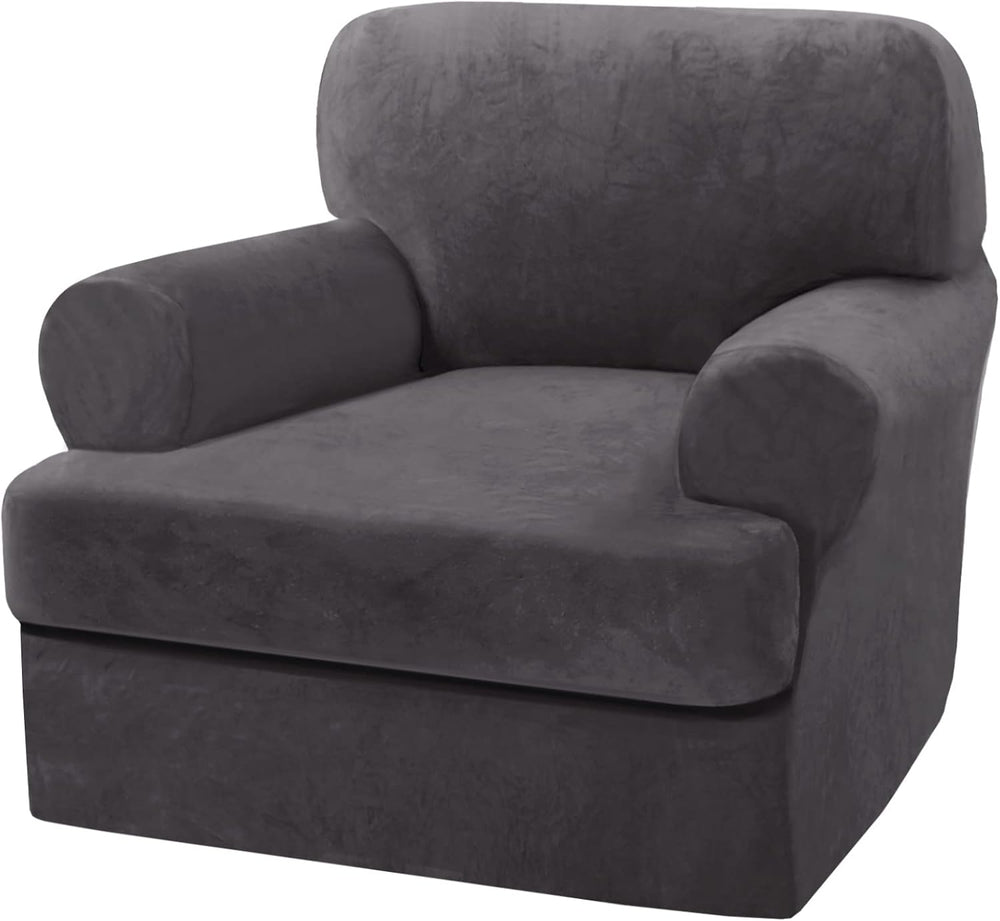 H.VERSAILTEX Sofa Cover 2 Piece T Cushion Armchair Slipcovers Thick Velvet Co...