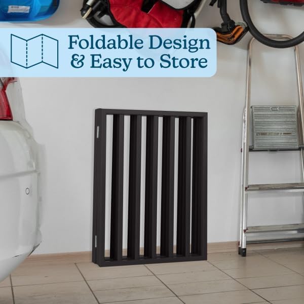 Pet Gate - 4-Panel Indoor Foldable Dog Fence for Stairs, Hallways, or Doorway...