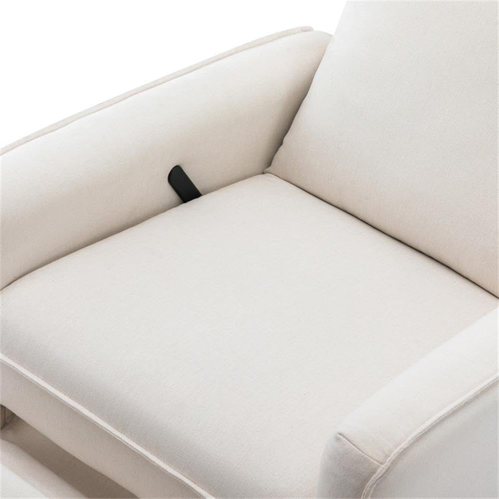 DaVinci Penny Swivel Glider Recliner, Performance Cream Eco-Weave