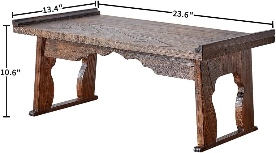 Foldable Wooden Laptop Desk, Breakfast in Bed Serving Tray, Japanese Floor Ta...