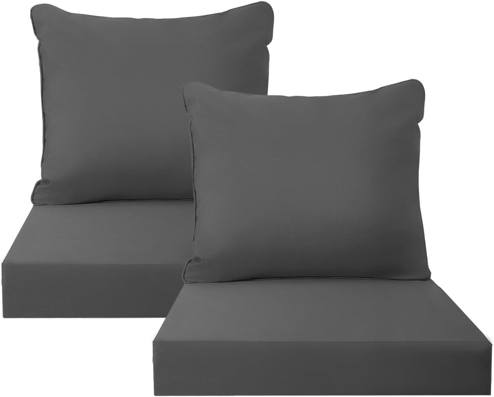 PatioGlow Outdoor Seat Cushion Set, 22" x 22" x 3.5", Set of 2...