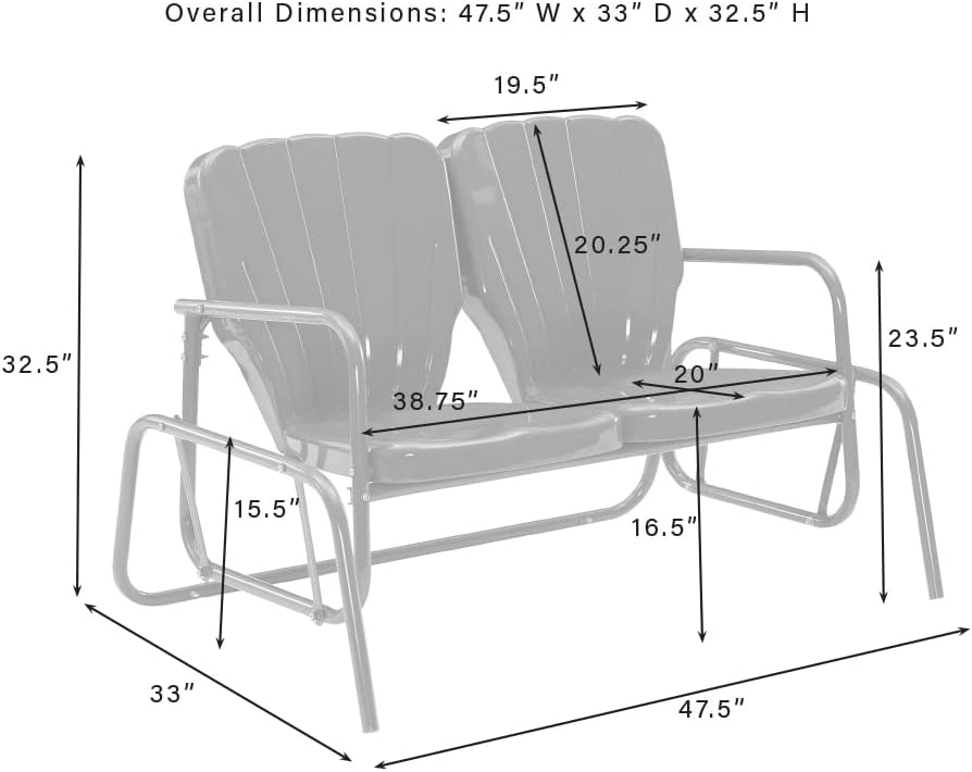 Crosley Furniture Ridgeland Loveseat Glider