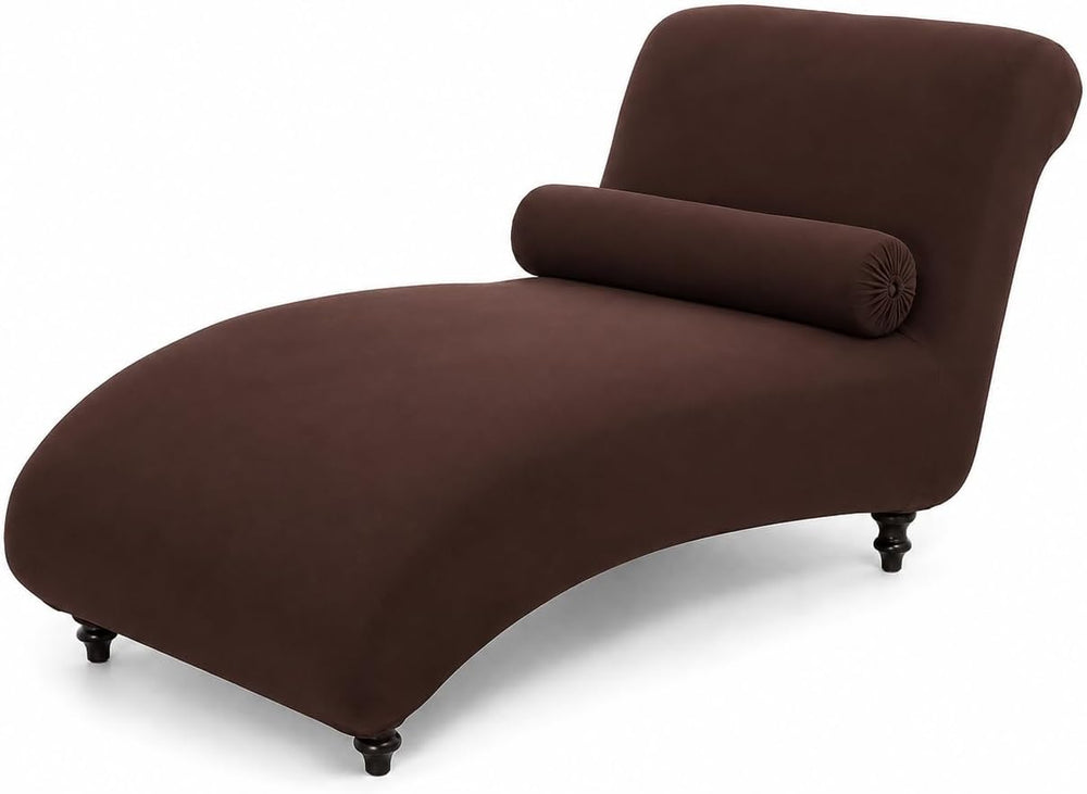 Printed Armless Chaise Lounge Indoor Slipcover Stretch Chair Covers for Livin...