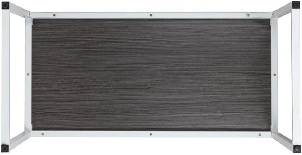 Flash Furniture Industrial Desk, 47", Rustic Gray/White