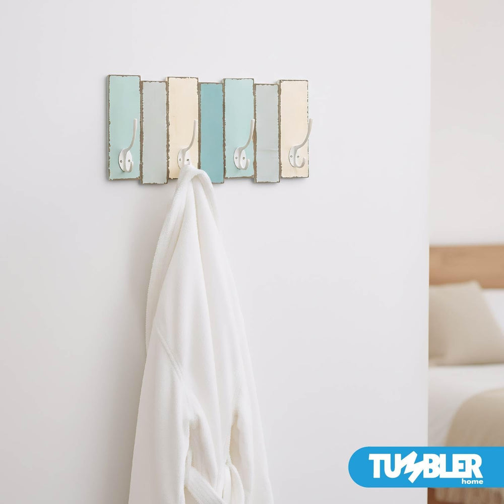 Tumbler Home Beachy Wall Hook Rack for Coastal and Beach Decor