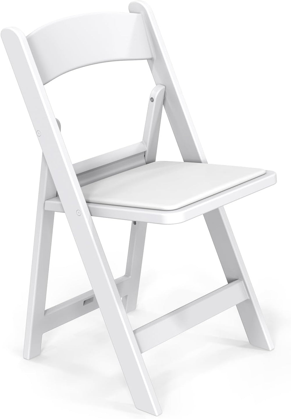 FCH Plastic Folding Chair with Padded Seat, Resin Foldable Chairs with Soft C...
