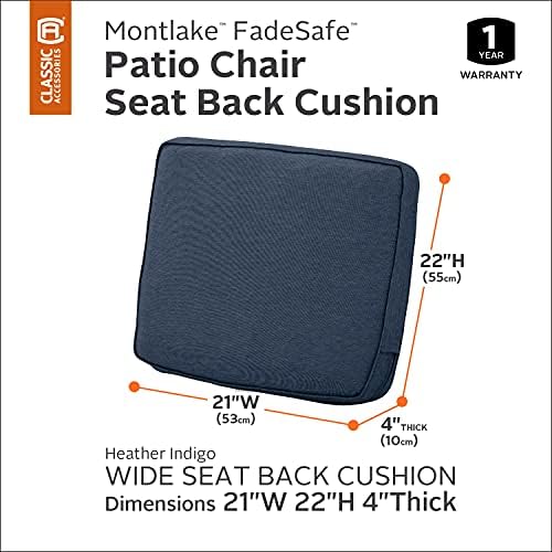 Classic Accessories Montlake Water-Resistant 21 x 22 x 4 Inch Patio Lounge Ba...