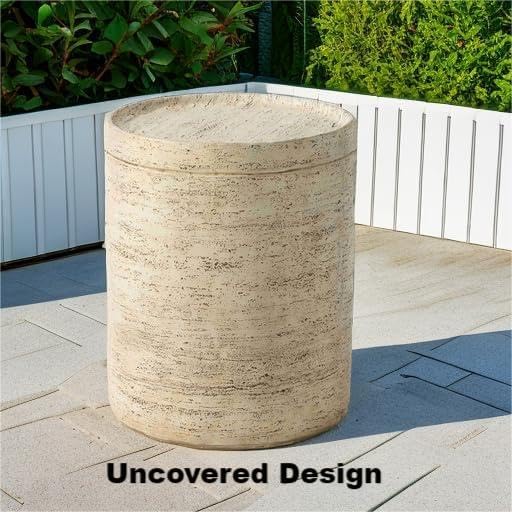 SUNBURY Outdoor Side Tables for Patio, Small Concrete Accent End Table