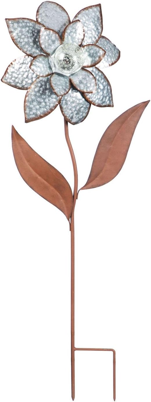 Evergreen Garden Beautiful at Ease Glow in The Dark Galvanized Garden Stake -...