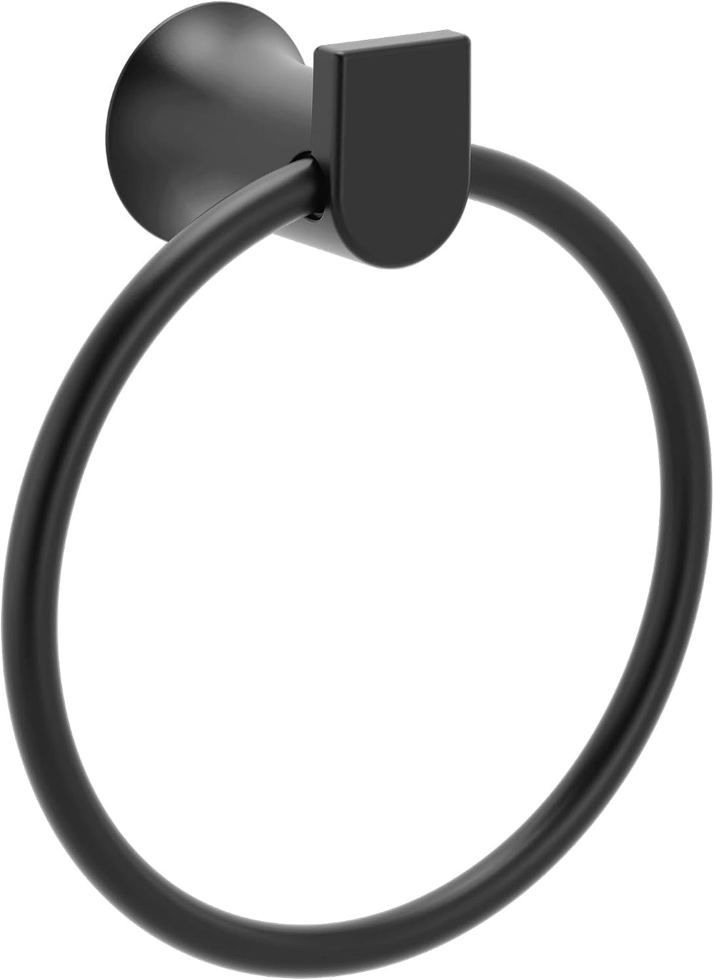 Moen Genta LX Matte Black Modern Wall Mount Bathroom Hand Towel Ring, BH3885BL
