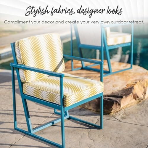 RSH DECOR: Deep Seating Chair Cushion Set | 24” x 24” x 4" Seat | All-We...
